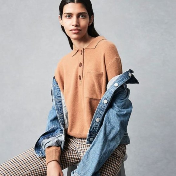 J Crew Collared Oversize Cashmere Sweater - Picture 6 of 8